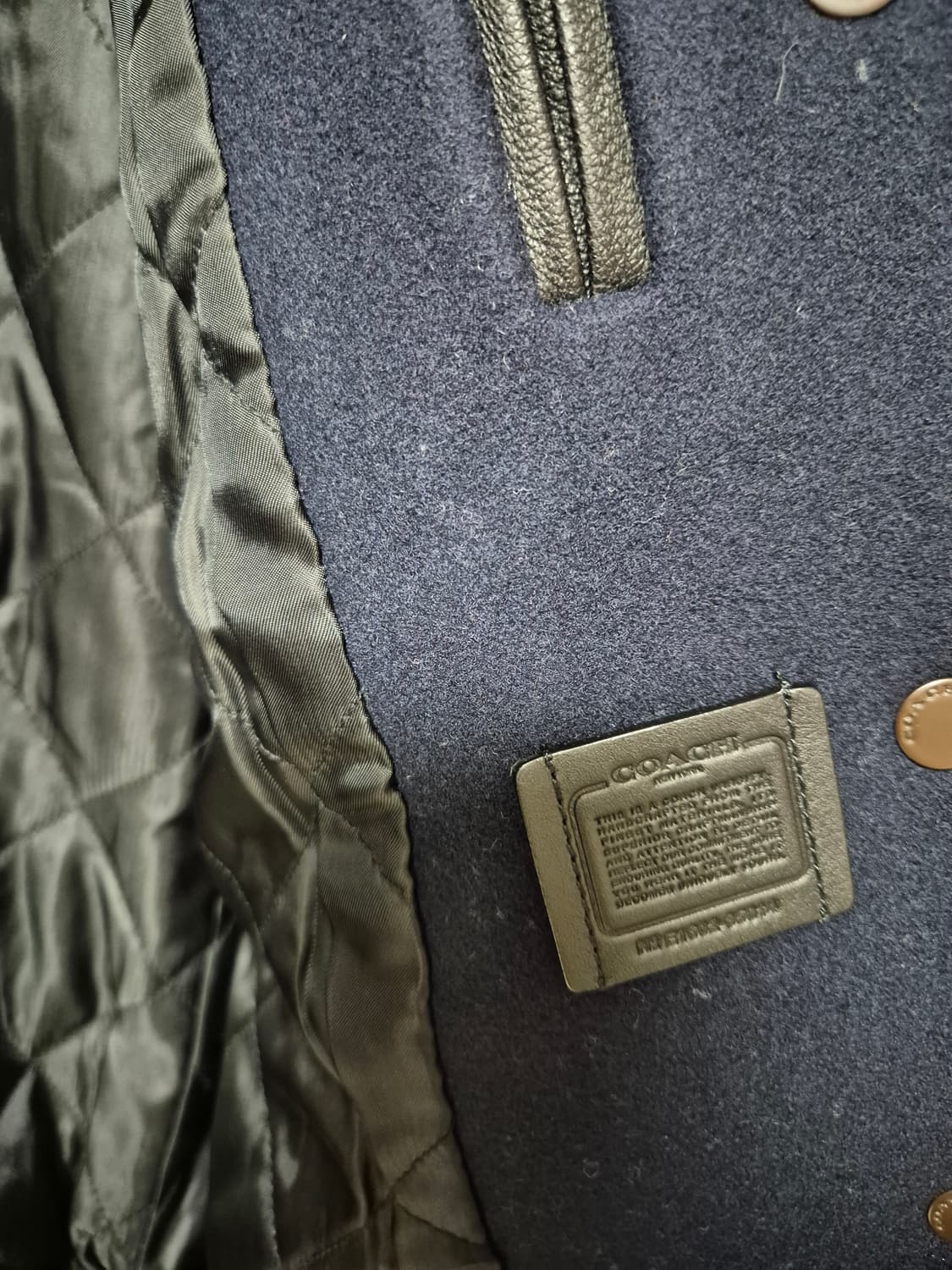 (정품) 코치 리얼양가죽 봄버 자켓 바시티점퍼 XS 상품이미지5