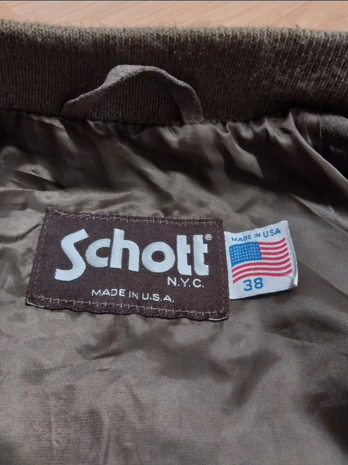 Schott 스웨이드 봄버 자켓 38 상품이미지3