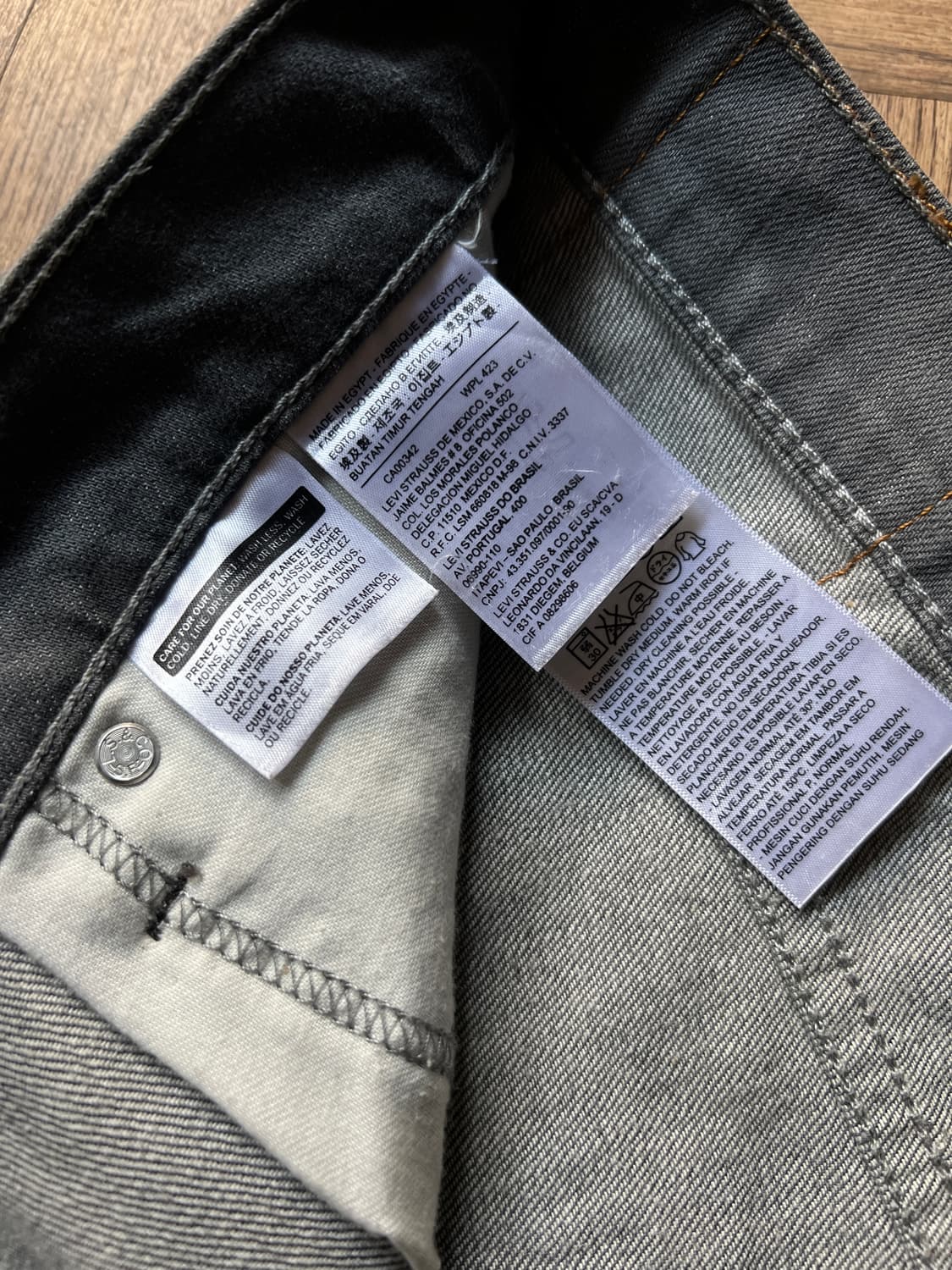 [40]리바이스 541 빅사이즈 그레이 워싱 데님 팬츠 상품이미지4