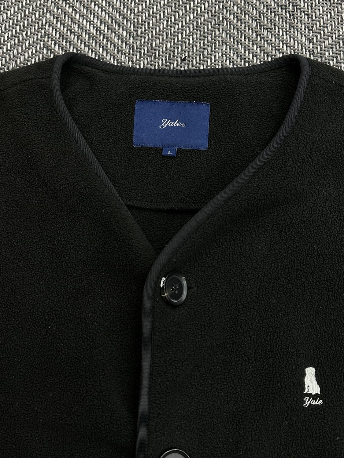 예일 후리스 가디건 블랙 상품이미지3