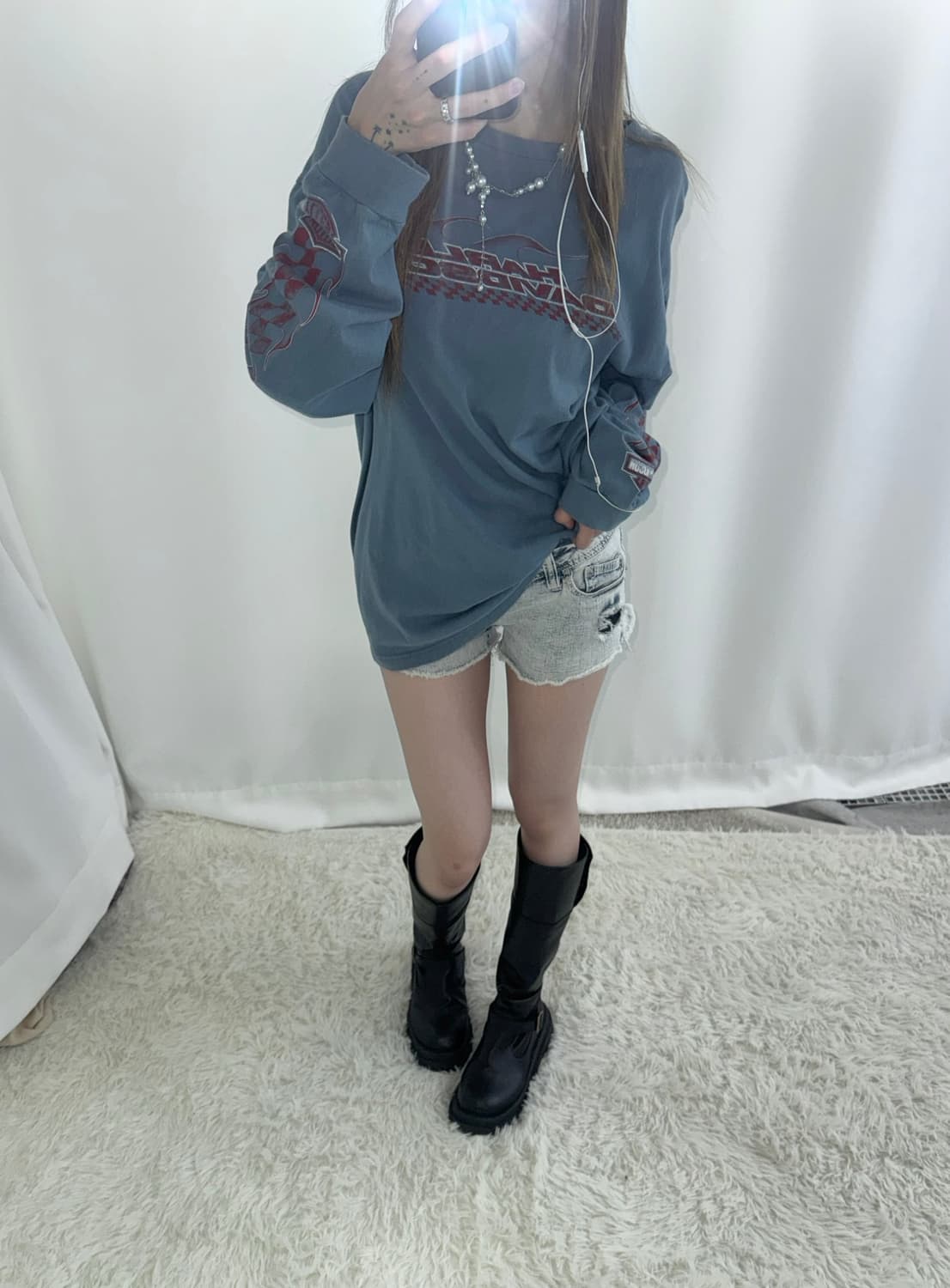 할리데이비슨 블루 스모크 레이싱 롱슬리브 상품이미지4
