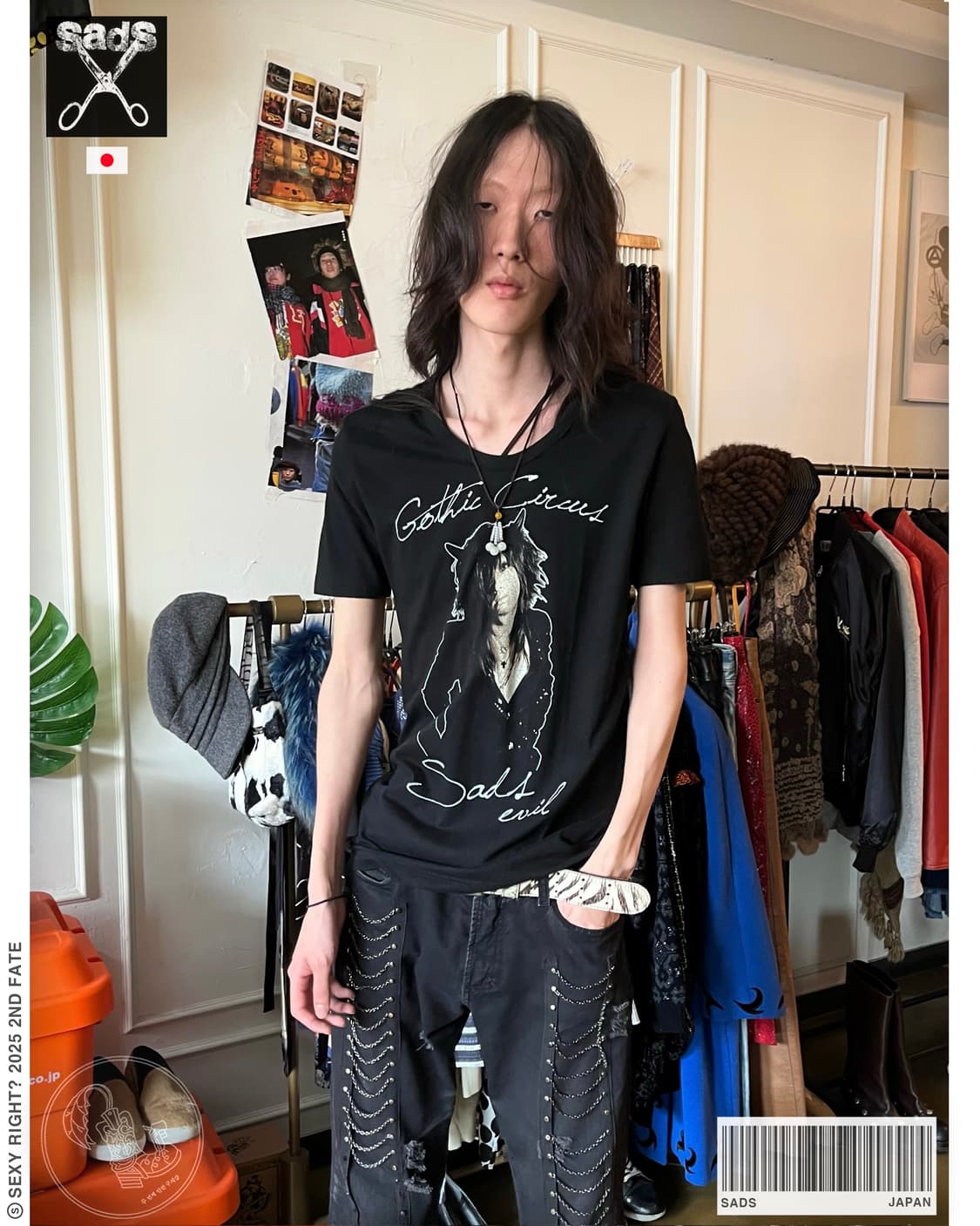 SADS "Kiyoharu“ Printed 1/2 Band T-Shirt 상품이미지1