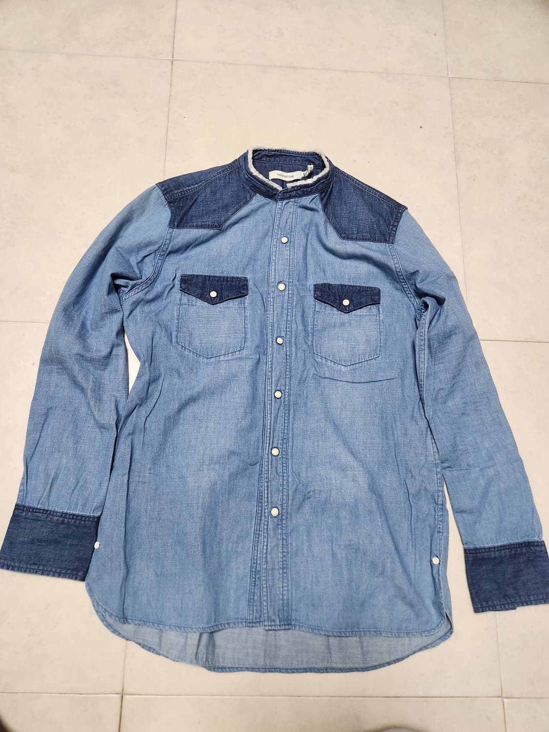 논네이티브 데님 셔츠 남방 블루 상품이미지1