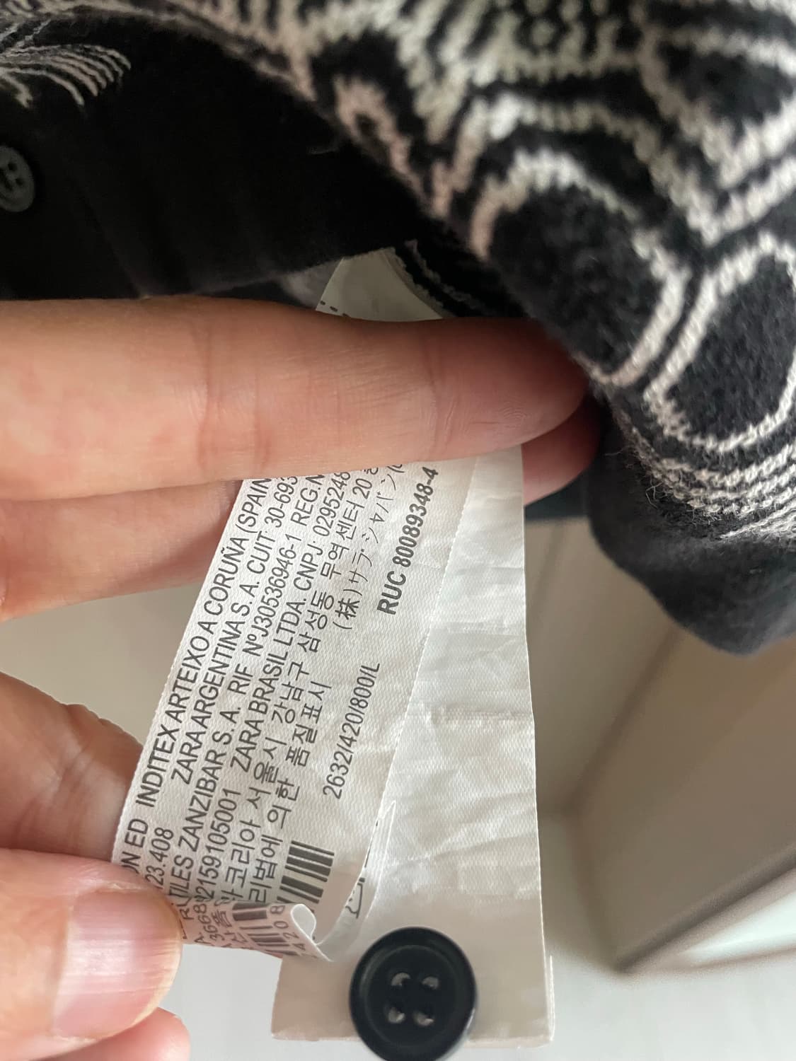 Zara Dias Faes 콜랍 아메카지 히피 니트 셔츠 상품이미지3