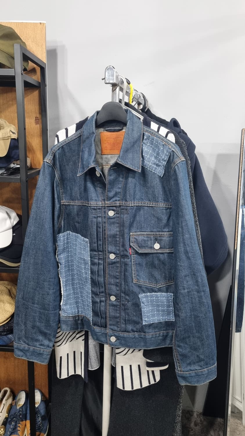 levis 1세대 커스텀 청자켓 95적당(가슴단면51) 상태매우좋음 상품이미지1