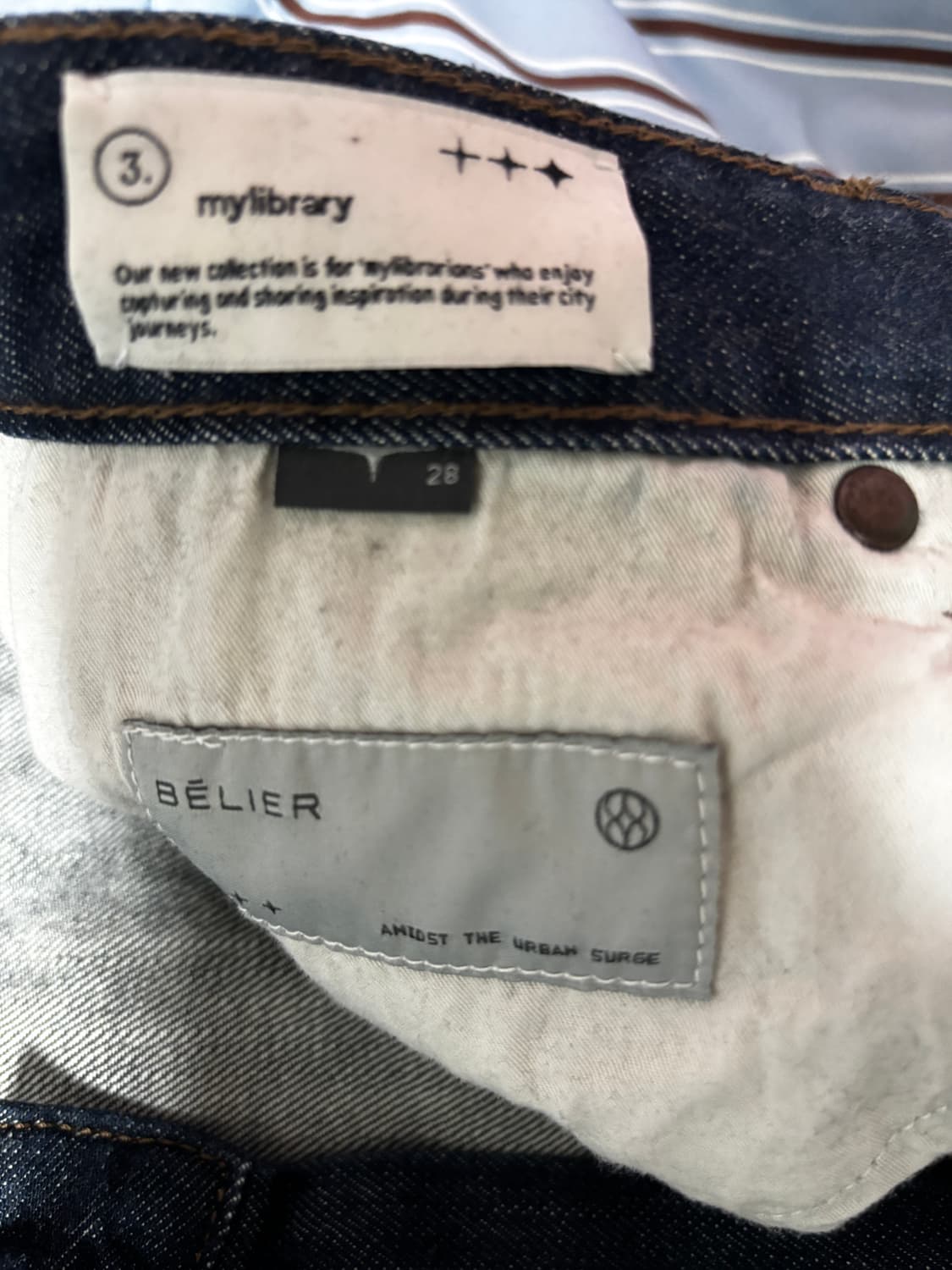 벨리에 트루와이드데님팬츠 미드인디고 상품이미지4