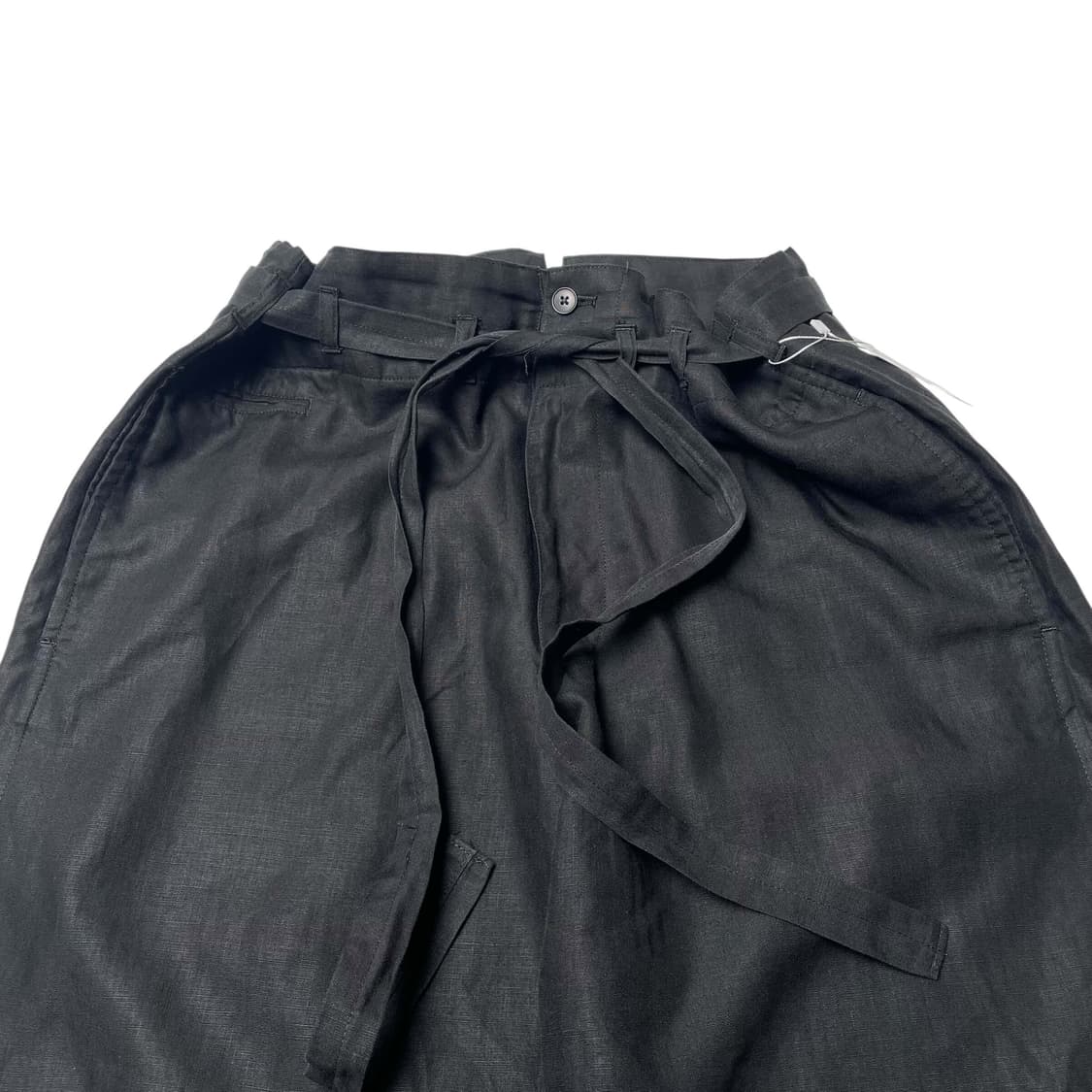 Yohji yamamoto 허리 스트랩 린넨 팬츠 상품이미지5
