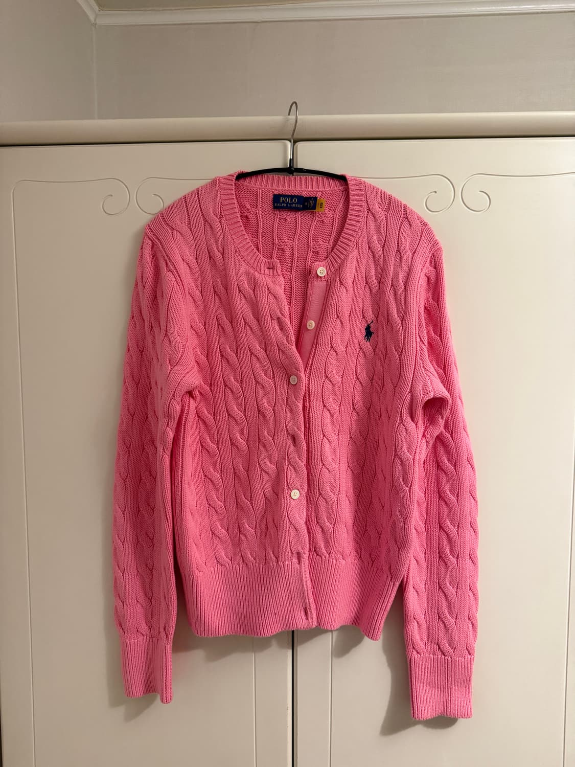 폴로 랄프로렌 니트 가디건 핑크 M 상품이미지1