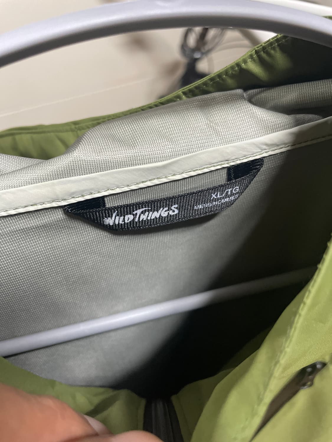 와일드띵스 바람막이 XL/TG 사이즈 올리브 그린 상품이미지3