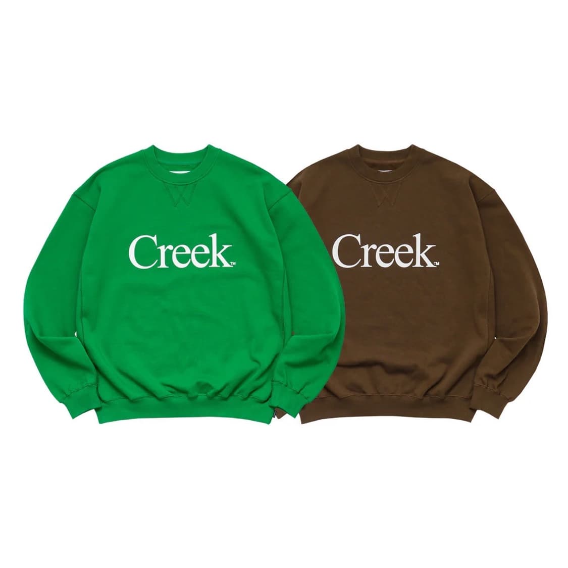 [L] Creek 크릭 x Whimsy 콜라보 한정판 맨투맨 브라운 상품이미지2