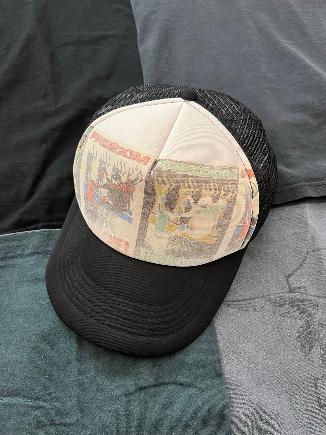 80s 90s 빈티지 트래셔 아트웍 메쉬 트러커캡 상품이미지2