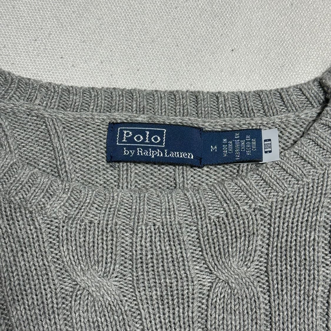 M 폴로랄프로렌 여성용 그레이 케이블 니트 상품이미지4