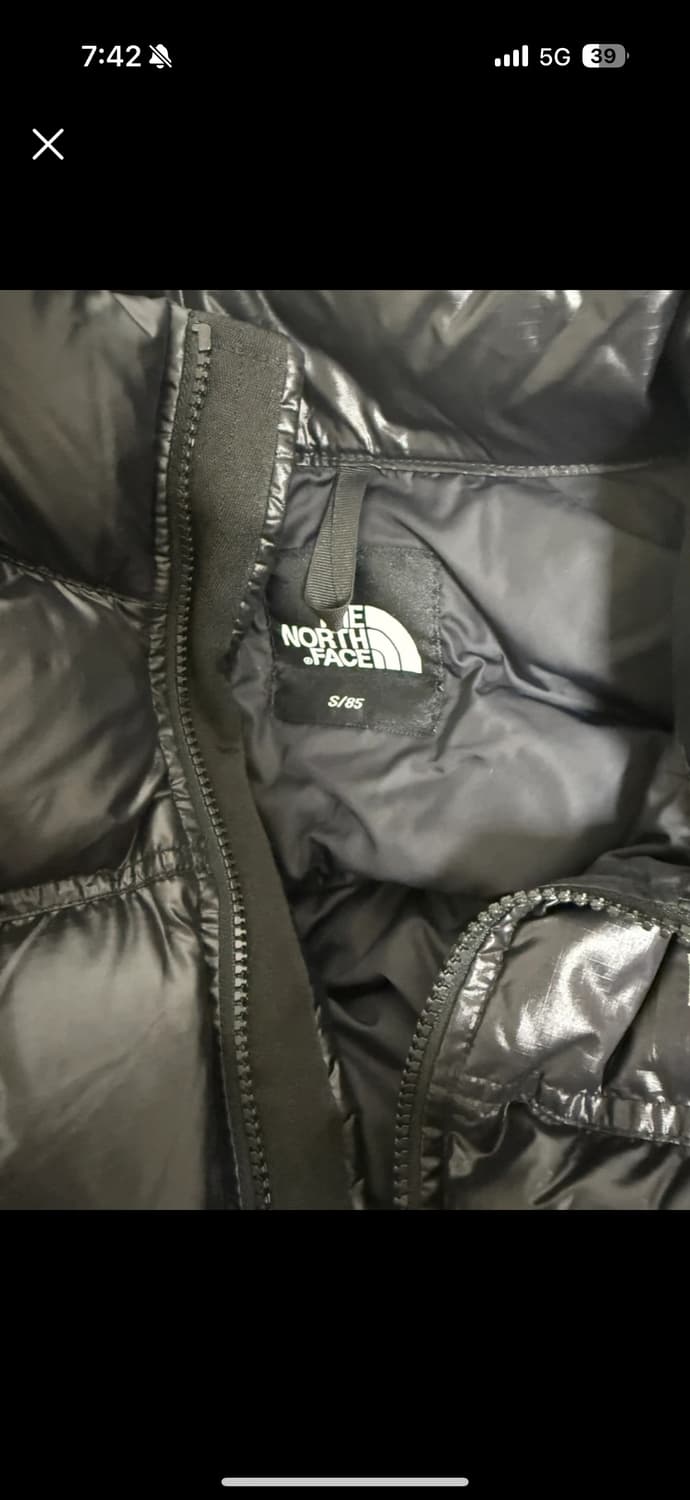 노스페이스 눕시 숏 자켓 패딩 크롭 s 블랙 상품이미지3