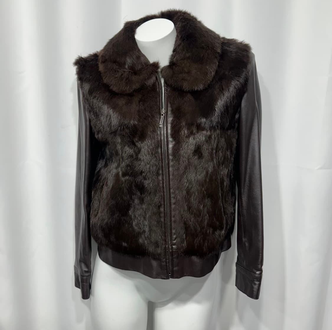 🎸다크 브라운 퍼 레더 자켓🎸 상품이미지5