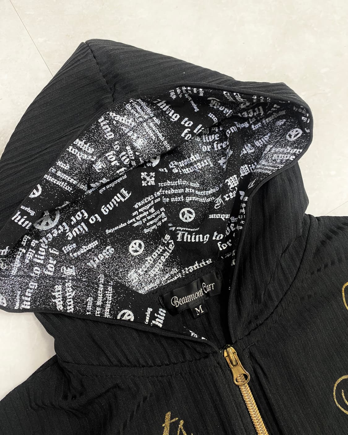 Gothic Gold punk 2-Way Hoodie 상품이미지10