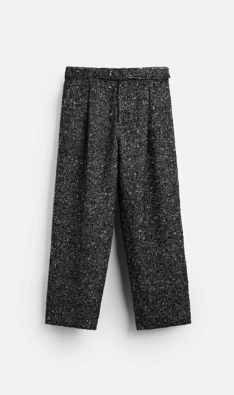 새상품 자라 와이드핏 헤링본 벨트 팬츠 상품이미지2