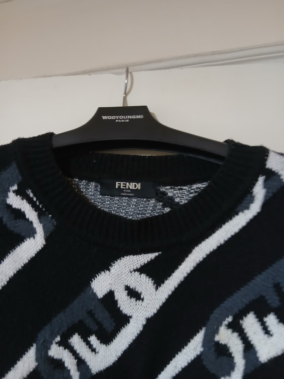 펜디 블랙 체인 패턴 니트 상품이미지3