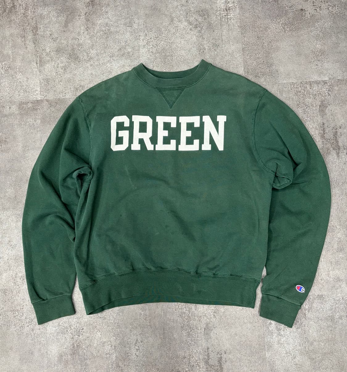 90s 챔피온 그린 맨투맨 티셔츠 상품이미지1