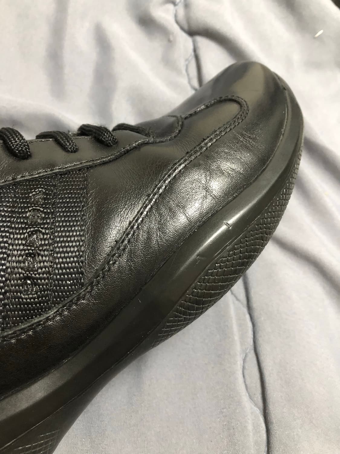 프라다 스포츠 아메리카컵 트리플 블랙 레더 7 상품이미지10