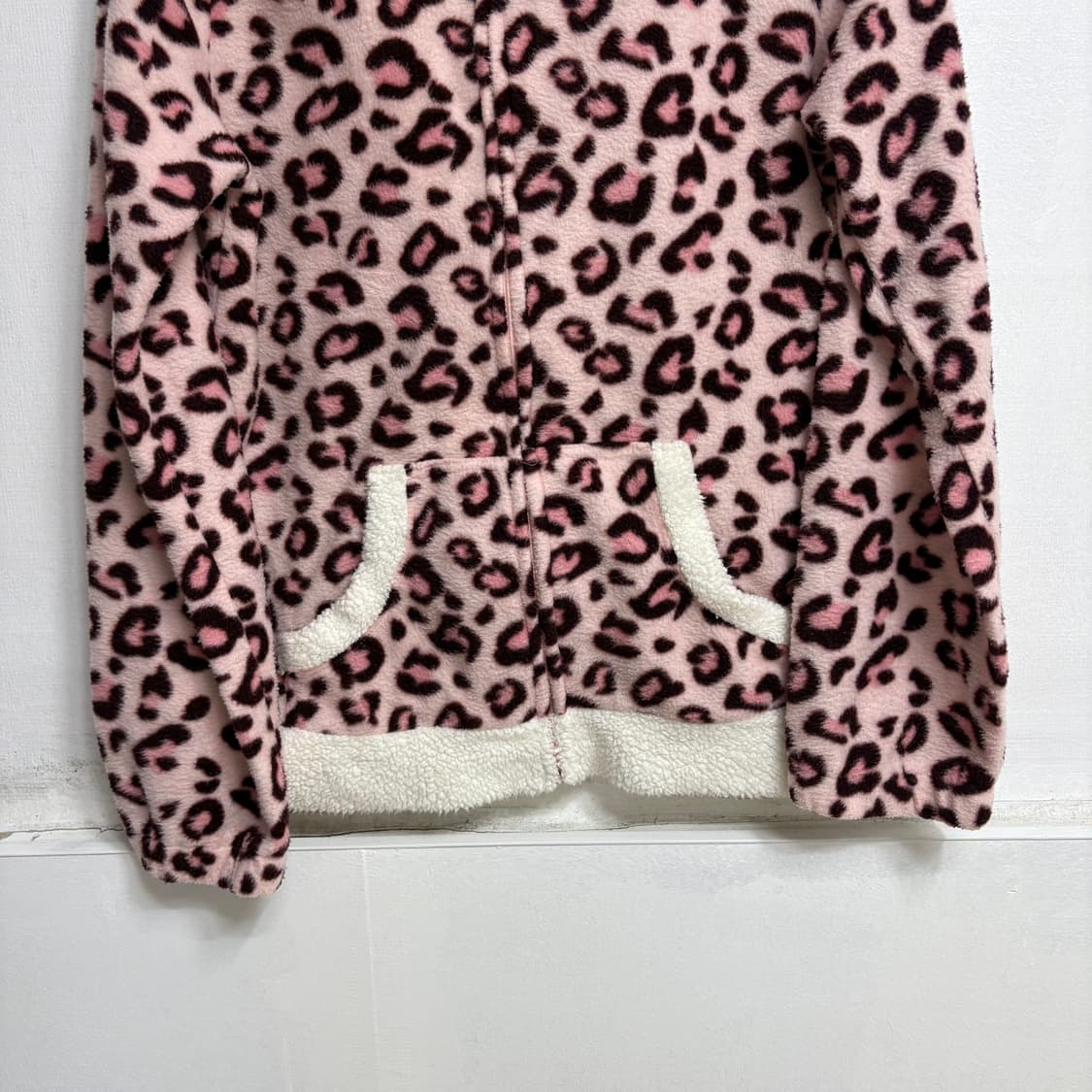 핑크 레오파드 호피 플리스 후리스 히메갸루 집업 상품이미지3