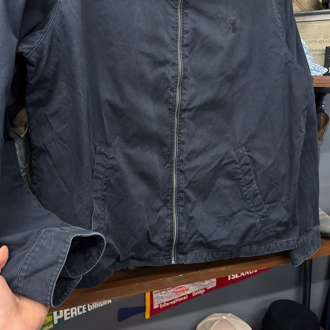 신형라벨 폴로 랄프로렌 블랙와치 헤링턴 스윙자켓 빈티지워싱 블랙 N691 상품이미지4