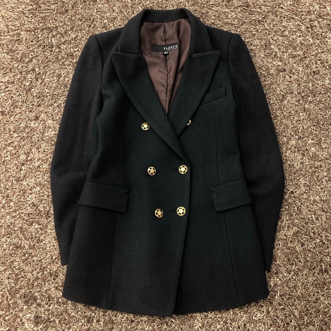 플라스틱아일랜드 울 금장버튼 자켓 상품이미지1