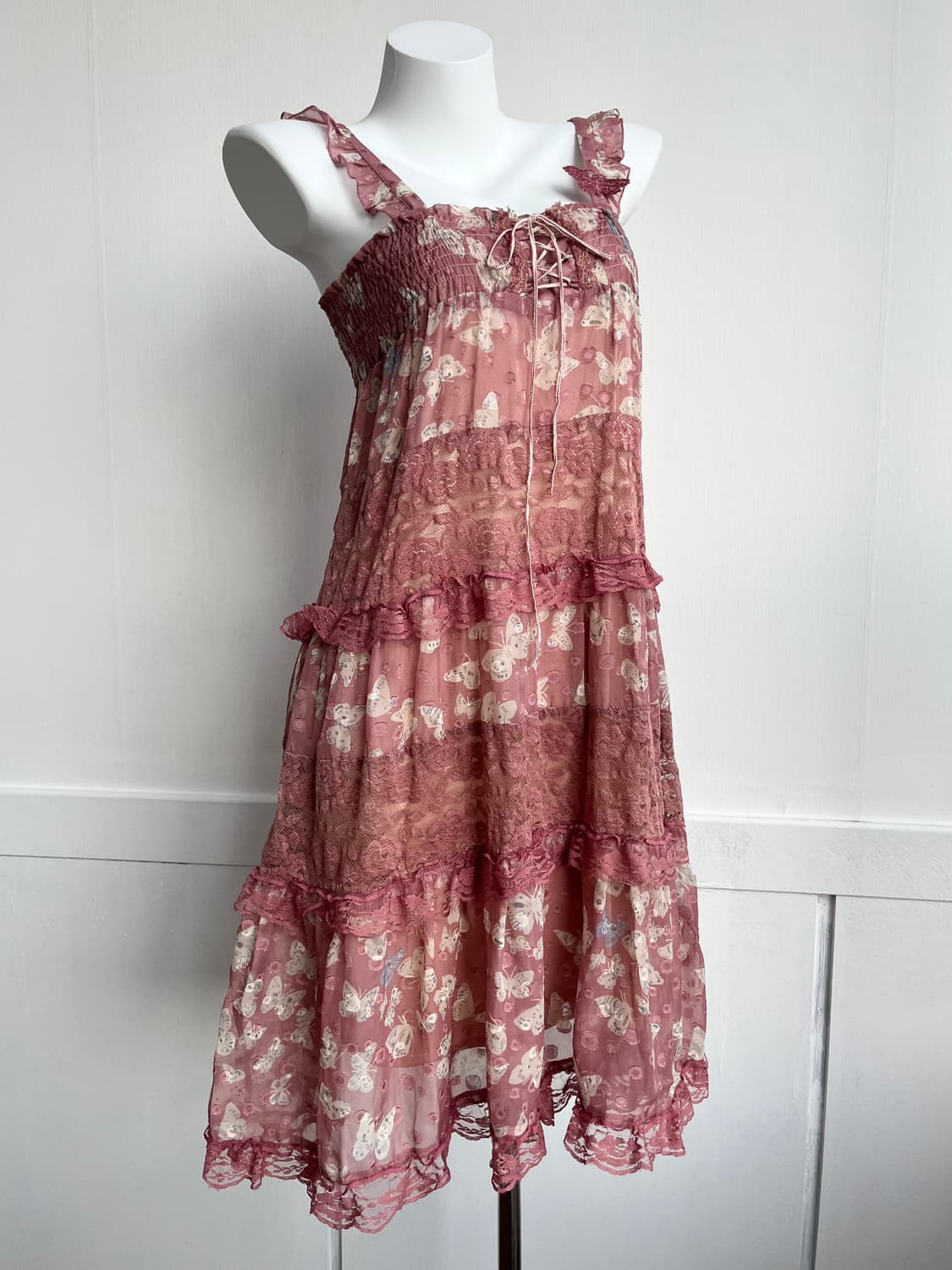 axes femme 나비 플로럴 원피스 상품이미지1