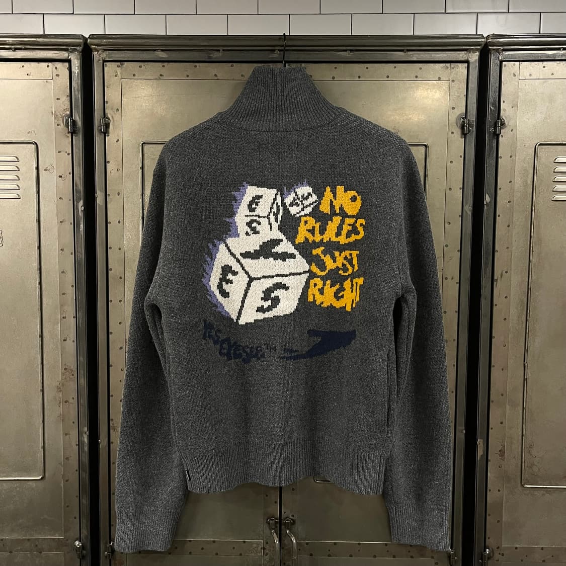 [택포](m) 예스아이씨 다이스 풀집업 가디건 챠콜 상품이미지5