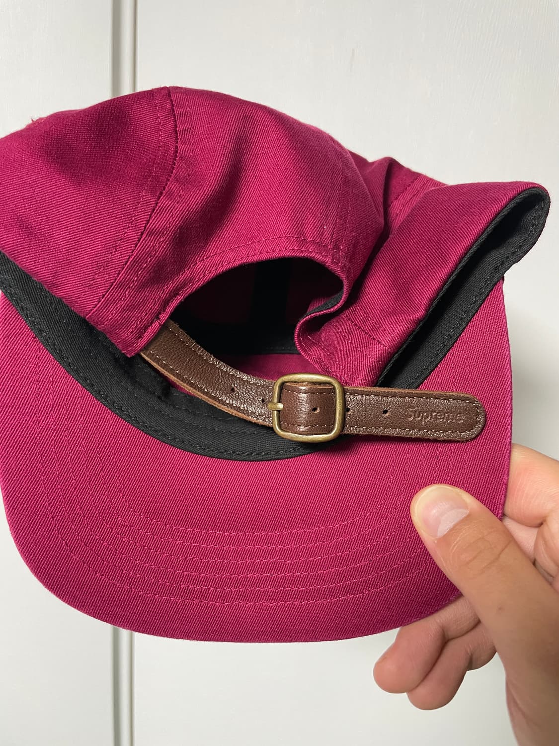 슈프림 워시드 치노 트윌 캠프캡 크랜베리 24FW 상품이미지2