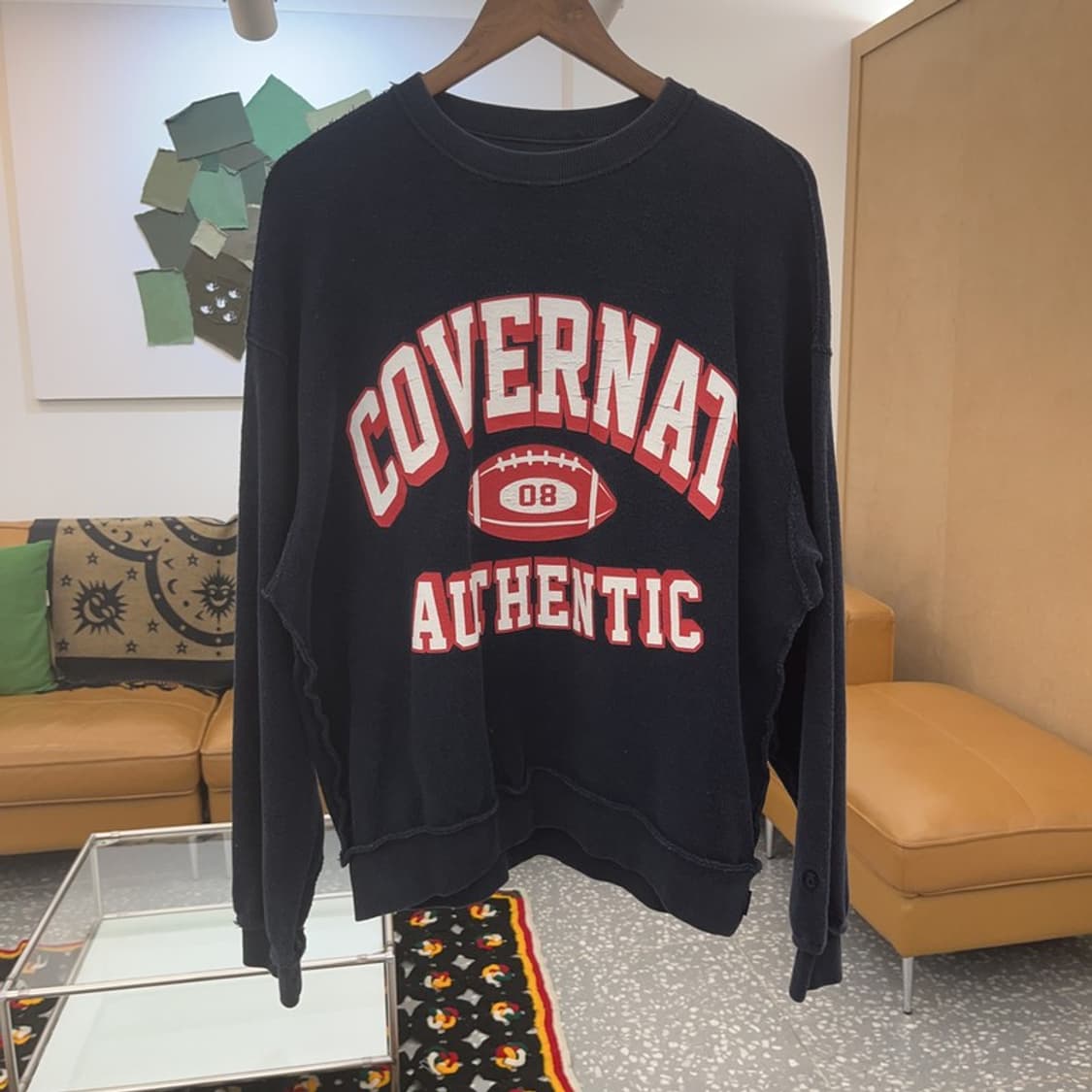 커버낫 아이비 리버스 올드스쿨  키치 빅로고 맨투맨 M C07385 상품이미지3