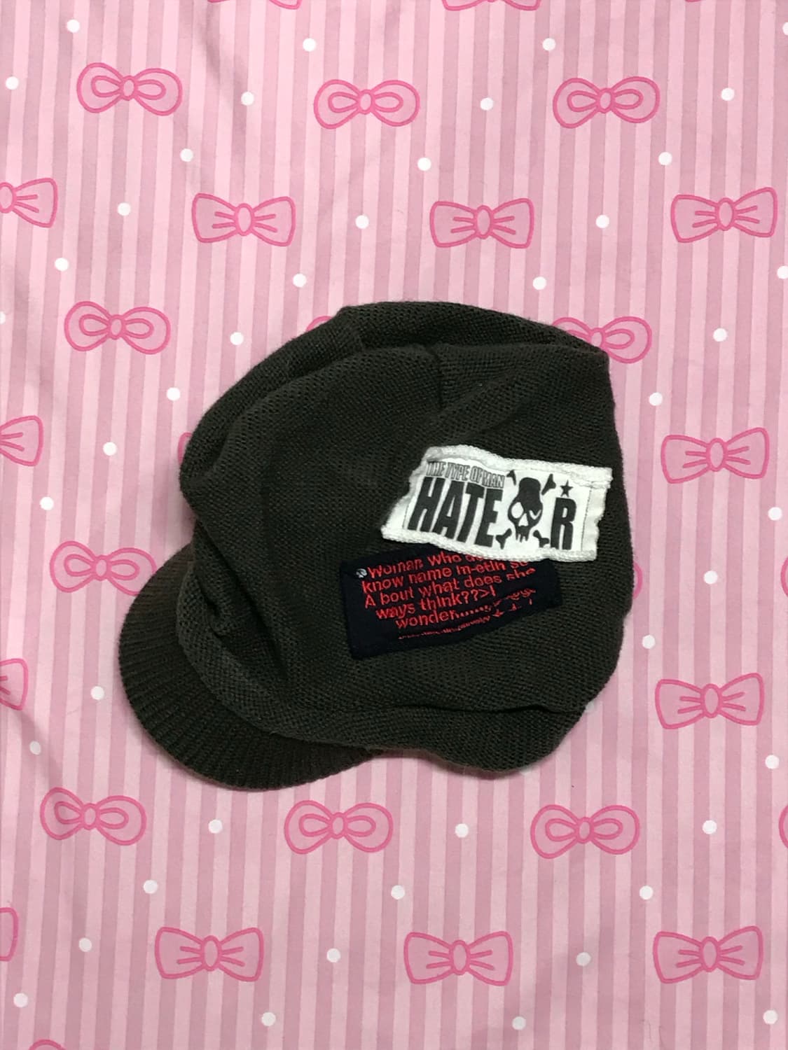 Hater 펑크 캡 비니 y2k 해골 모자 상품이미지1