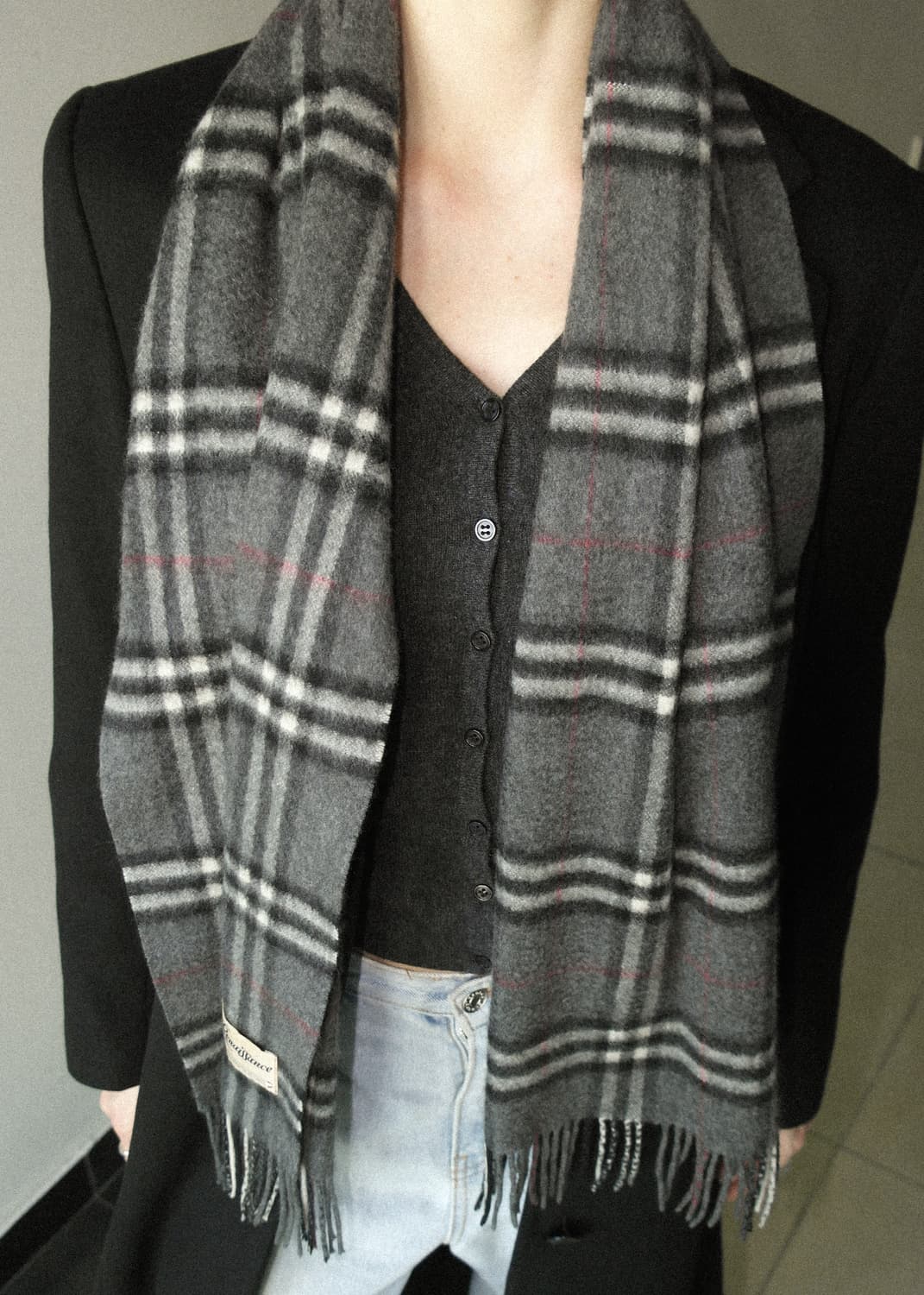 100% 캐시미어 패턴 머플러 상품이미지3