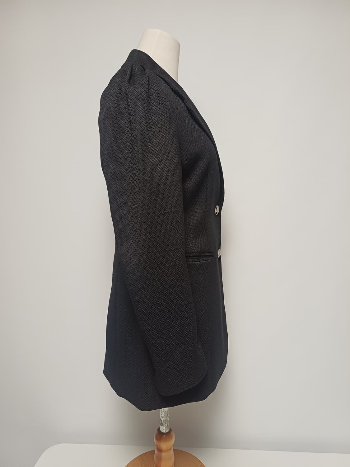 에고이스트 셔링 소매 슬림 자켓 EL1WJ263 [66/블랙] 상품이미지2