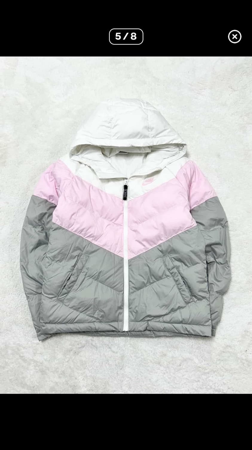 나이키 회색핑크 경량패딩 딸기우유 stc빈티지 히메갸루 상품이미지3