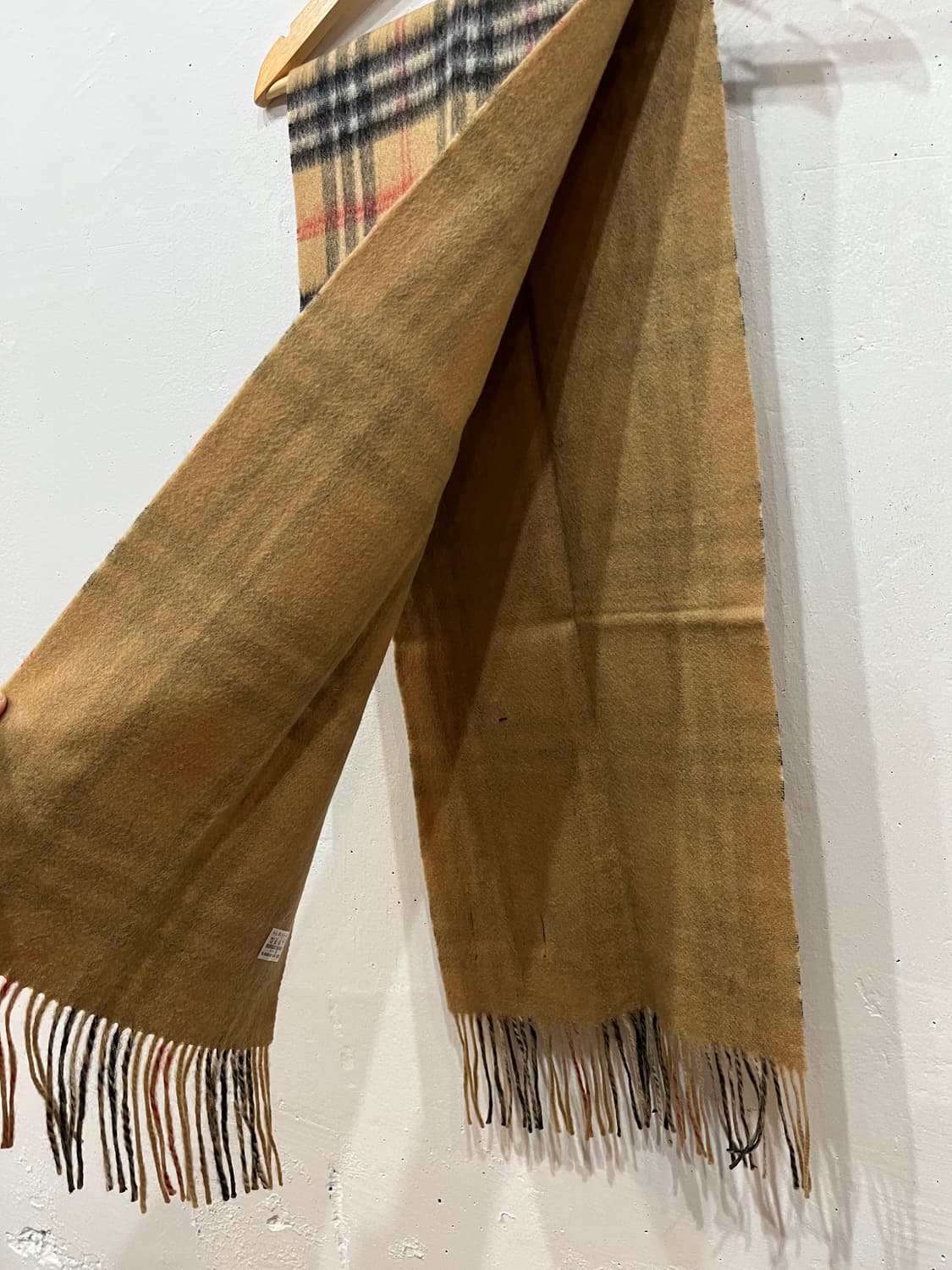 울 캐시미어 머플러 미사용품 상품이미지6