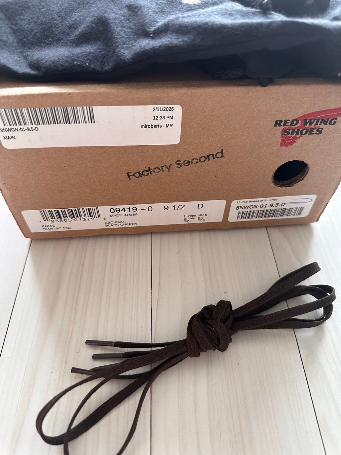 레드윙 9419 벡맨 블랙체리 275mm 9.5 상품이미지6