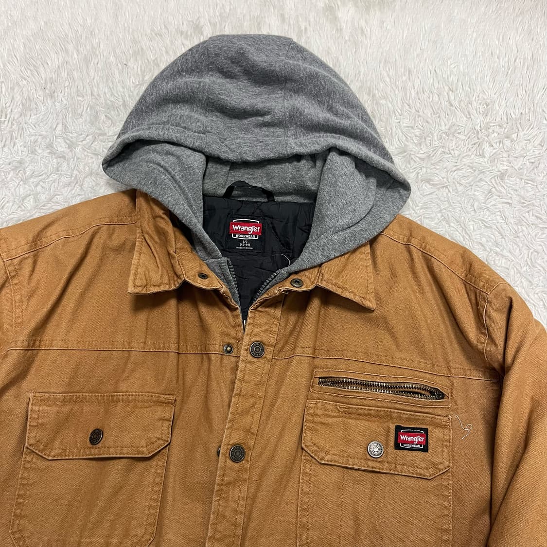 Wrangler camel brown work jacket 상품이미지5