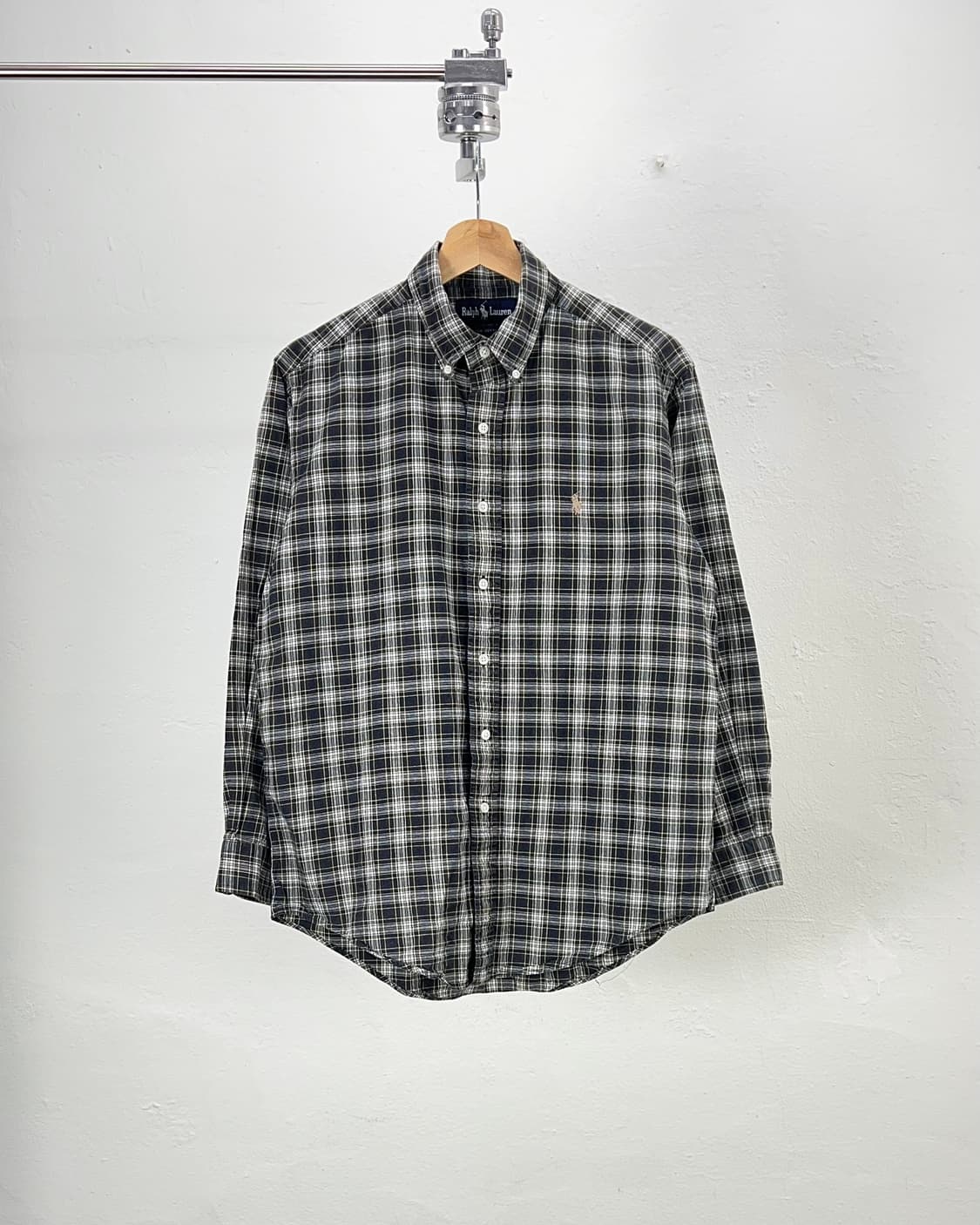 랄프로렌 모던 블랙워치 베이지 포니 클래식 셔츠 상품이미지1