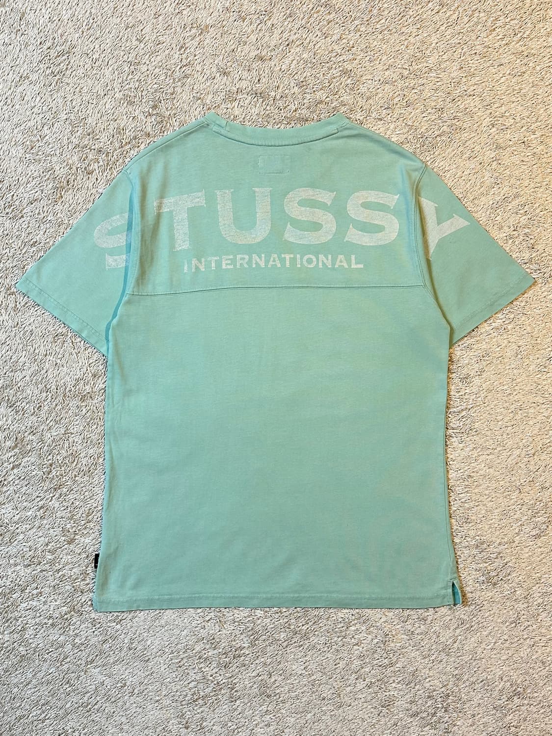 희귀) 스투시 STUSSY 백로고 반팔 티셔츠 민트 상품이미지1