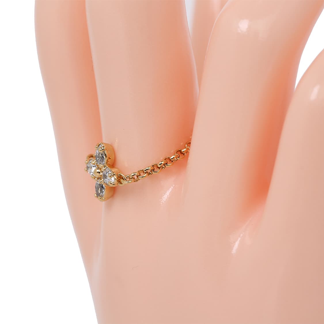 루이비통 레이디 LV 반지 플라워 큐빅 링 M1604S 18호 상품이미지4