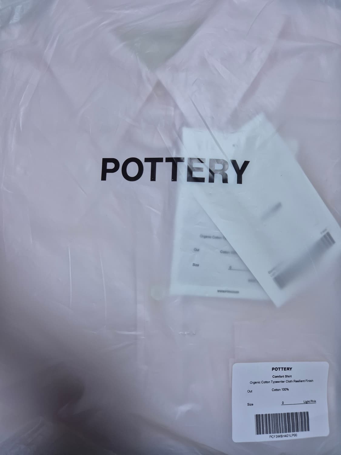 (새상품) 포터리 컴포트 셔츠 라이트핑크 0사이즈 상품이미지2