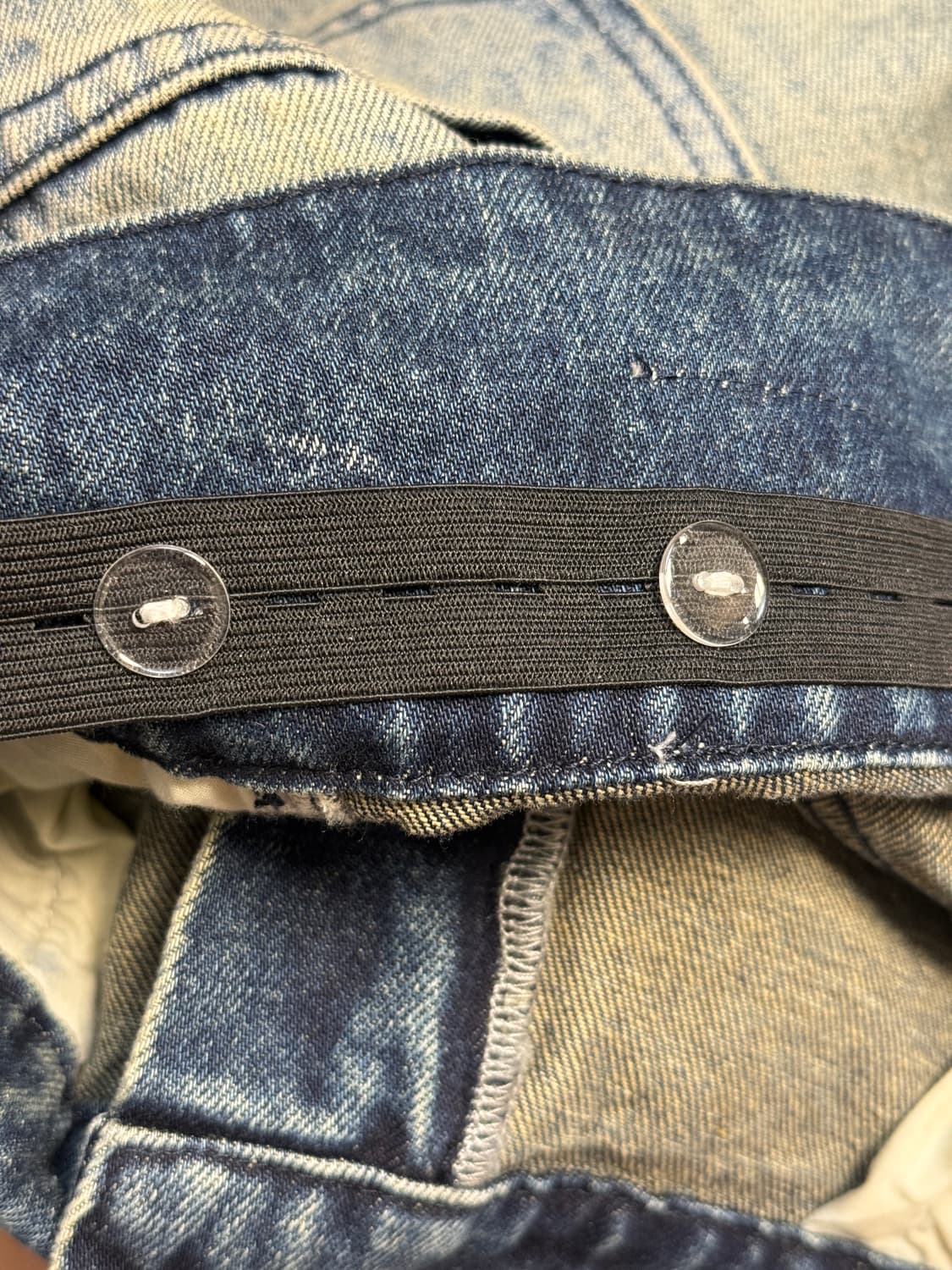 Who Decides War 레이스드 스테인 와이드 레그 진 인디고 상품이미지7