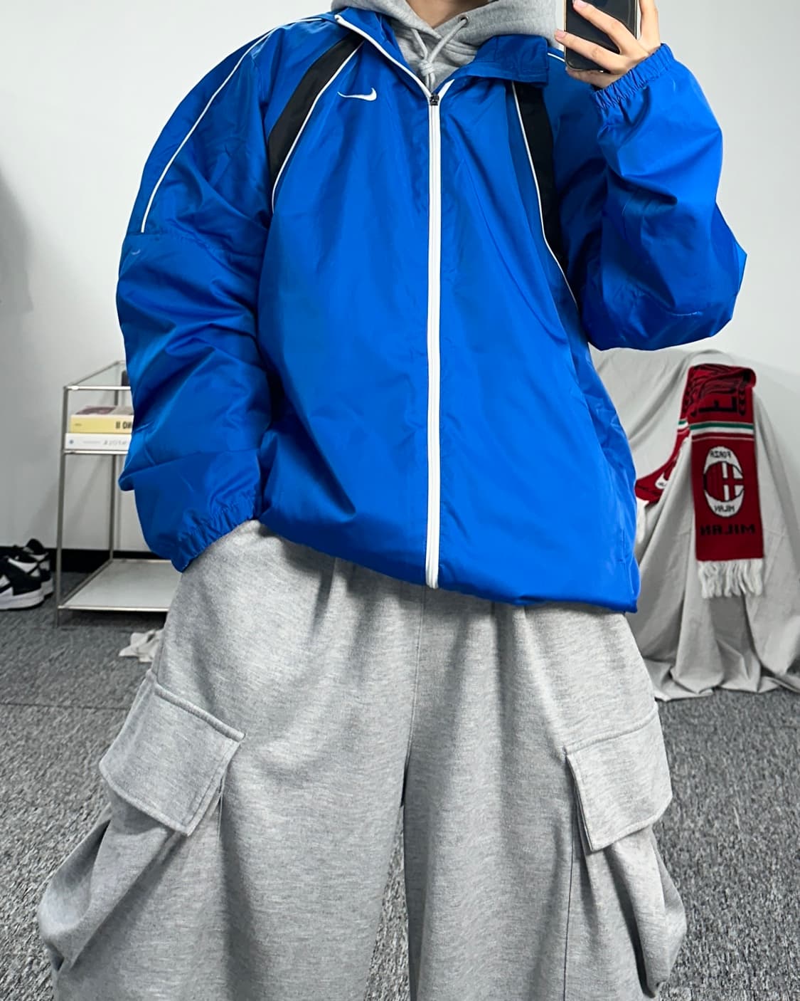 나이키 00s 블루 오버핏 바람막이 상품이미지3