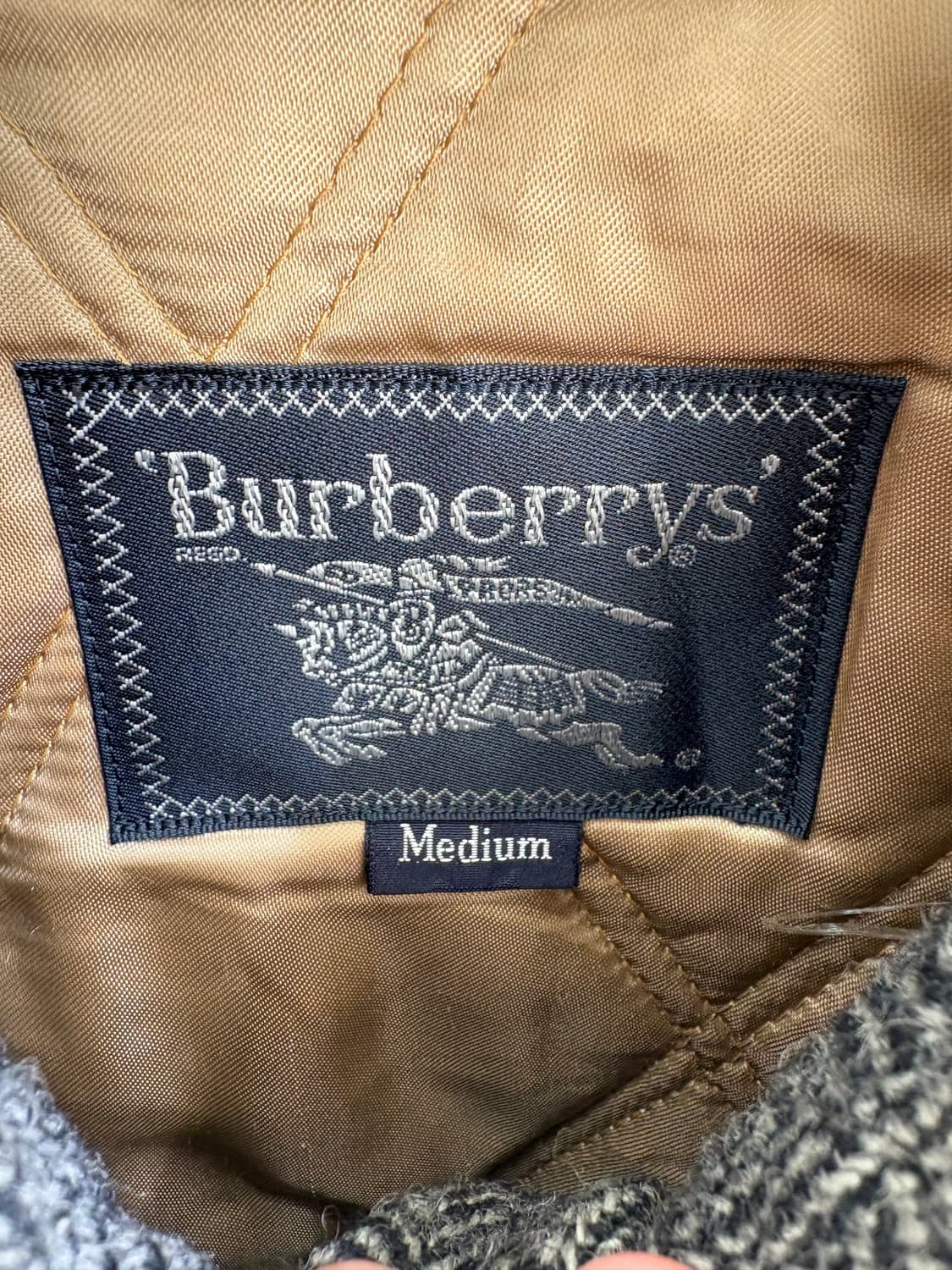 빈티지 버버리 헤링본 트위드 울 자켓 상품이미지6