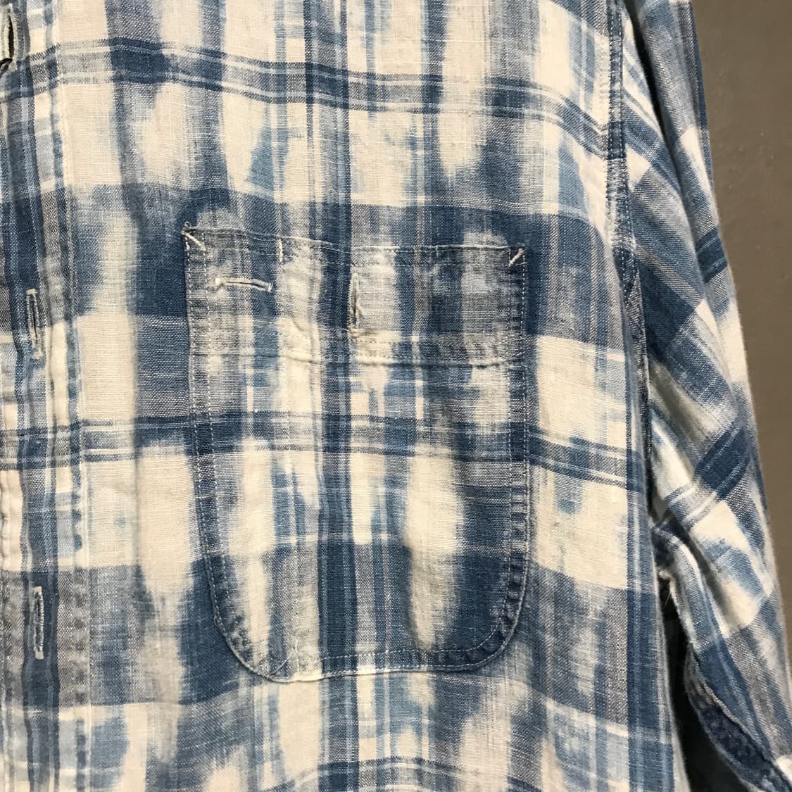 폴로 랄프로렌 린넨 체크 셔츠 M 상품이미지4