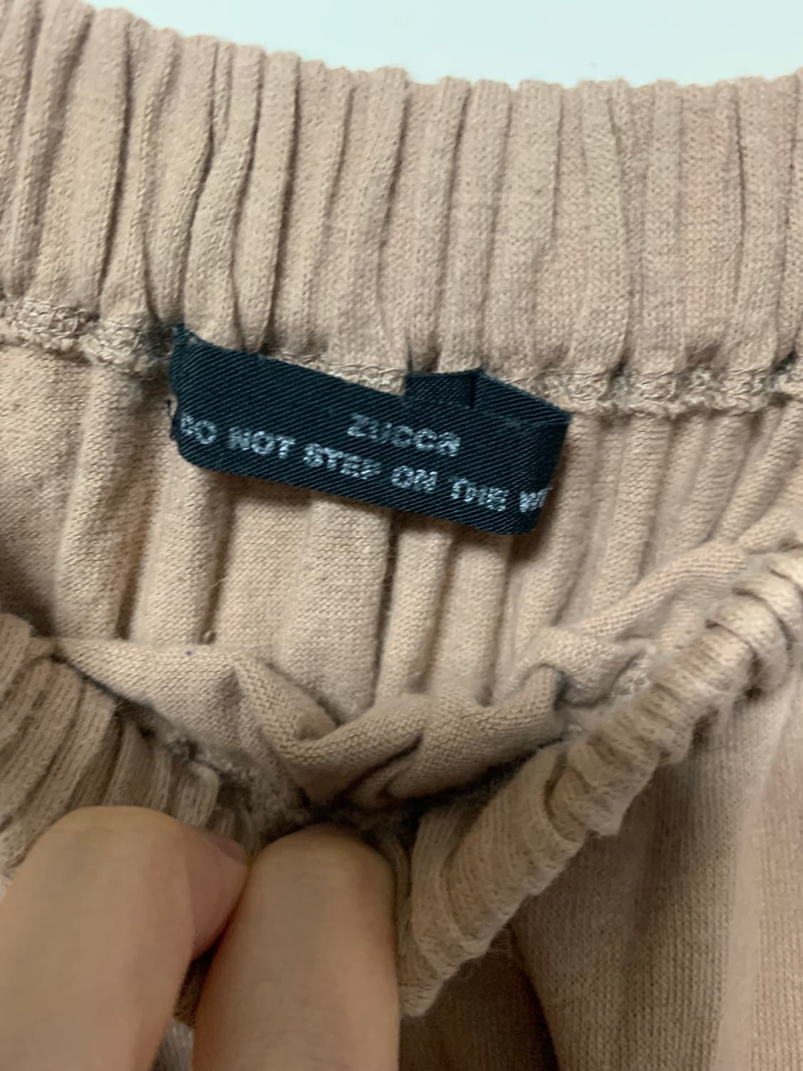 ZUCCA 주카 면 베이지 롱 스커트 상품이미지2