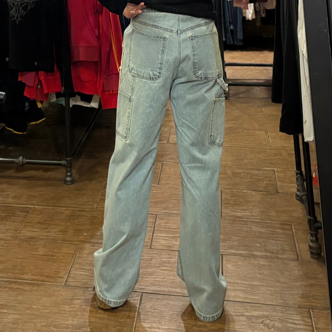 [HI] VTG 컷팅 디테일 데님팬츠 연청 상품이미지5