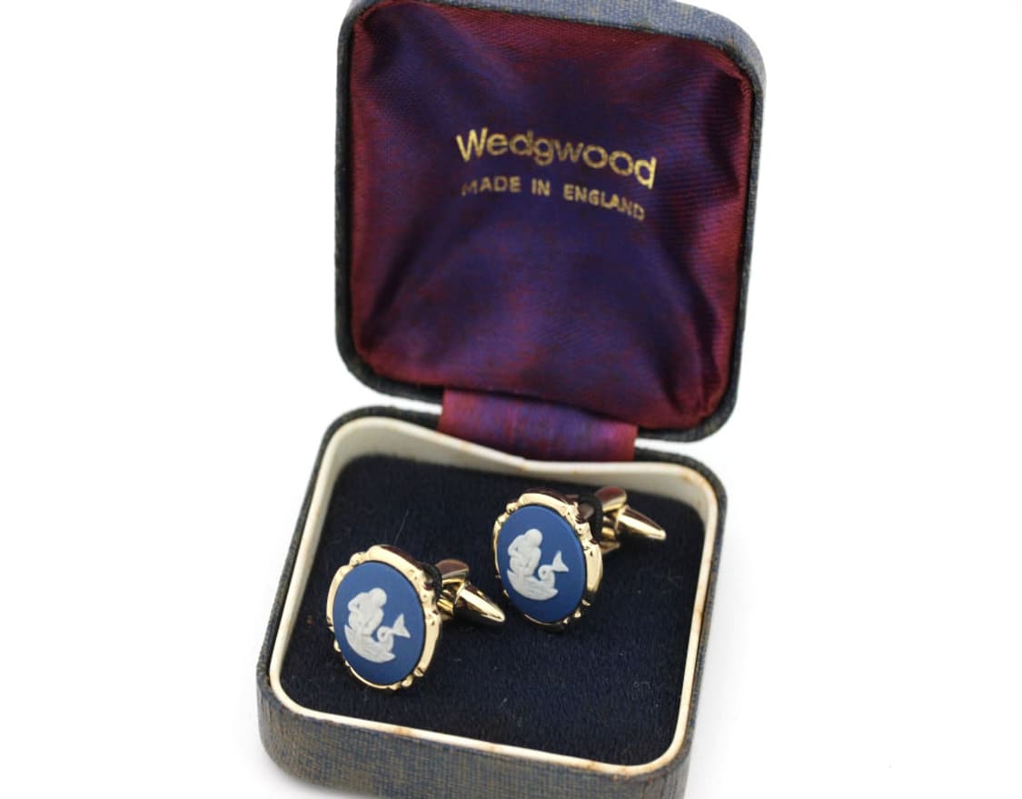 웨지우드 A등급 남자 명품 커프스 제스퍼 상품이미지1