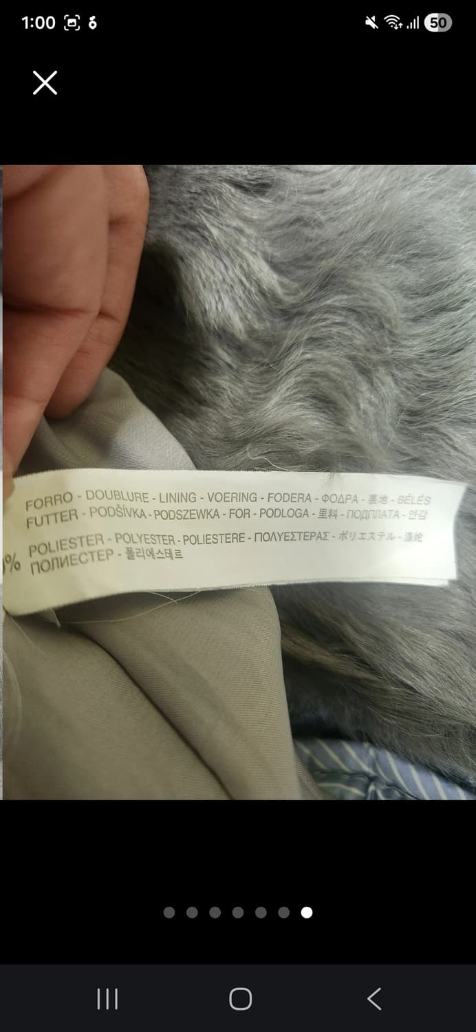 ZARA WOMAN 새끼양가죽 100% 롱 퍼코트M사이즈  상품이미지7