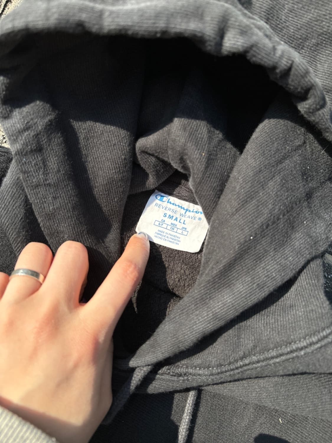 챔피온 리버스위브 후드티 블랙 상품이미지7